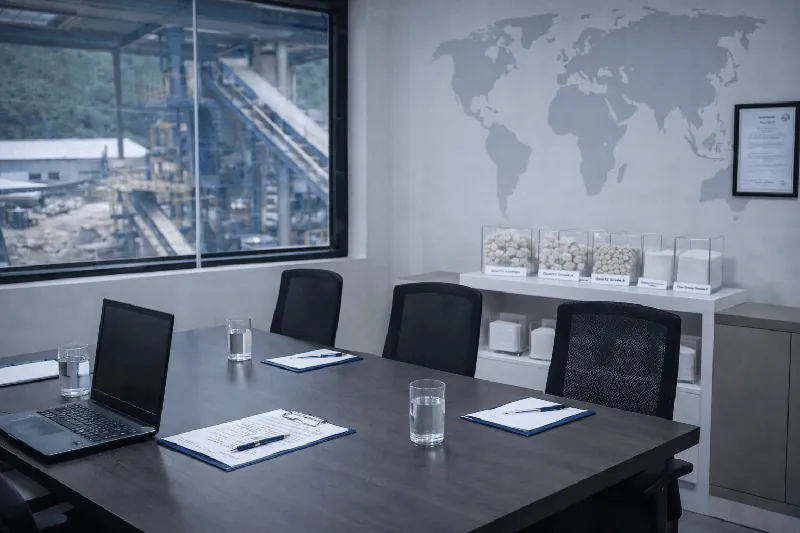 Conference room with quartz display
